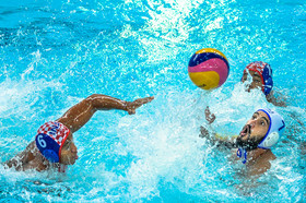 دیدار واترپلو تیم‌های ایران و اندونزی